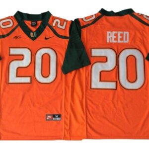 Miami Hurricanes 20 Ed Reed Orange Football Jersey