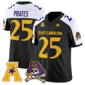 Pirates Jersey 25 East Carolina Pirates 2025 Vapor Limited Stitched Black Alter