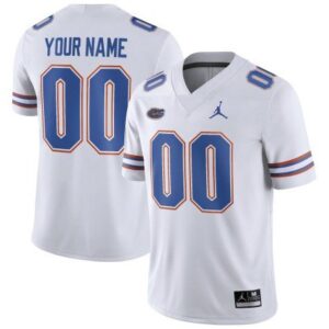 Custom Florida Gators White Football Jersey