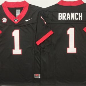 Georgia Bulldogs 1 Zachariah Branch Black Fuse Stitched Jersey