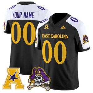 Custom East Carolina Pirates Jersey Name Number 2025 Limited Stitched Black Alter