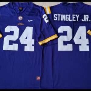 Lsu Tigers 24 Derek Stingley Jr Purple Football Jersey