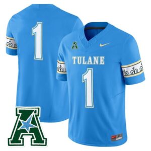 Team Jersey 1 Tulane Green Wave 2025 City Edition Vapor Stitched Blue