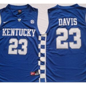 Kentucky Wildcats 23 Anthony Davis Blue Basketball Jersey