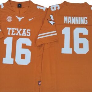 Texas Longhorns 16 Arch Manning Orange Vapor Fuse Limited Jersey - Texas Logo