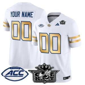 Custom Outkast Georgia Tech Yellow Jackets Jersey 2025 Vapor Stitched White