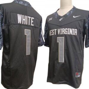 West Virginia Mountaineers 1 Jahiem White Black Vapor Fuse Limited Jersey