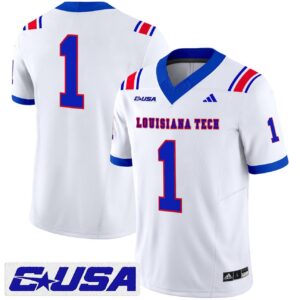 Team Jersey 1 Louisiana Tech Bulldogs 2025 Vapor Limited Stitched White
