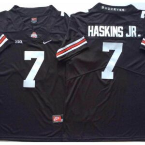 Ohio State Buckeyes 7 Dwayne Haskins Jr Blackwhite Jersey - Custom