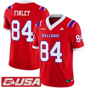 Eli Finley Jersey 84 Louisiana Tech Bulldogs 2025 Limited Stitched Red
