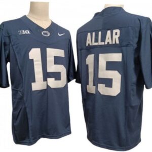 Penn State Nittany Lions 15 Drew Allar Navy Vapor Fuse Jersey