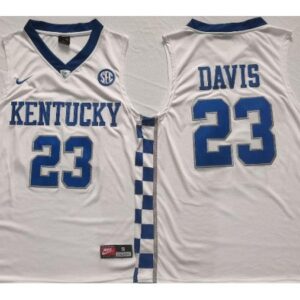 Kentucky Wildcats 23 Anthony Davis White Basketball Jersey