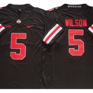 Ohio State Buckeyes 5 Garrett Wilson Black College Jersey