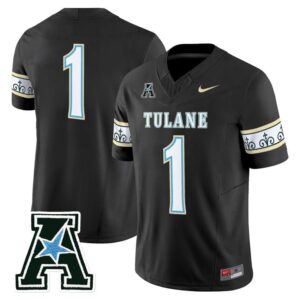 Team Jersey 1 Tulane Green Wave 2025 City Edition Vapor Stitched Black