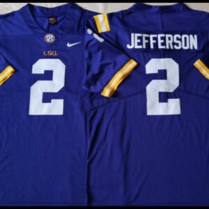 Lsu Tigers 2 Justin Jefferson Purple Football Jersey