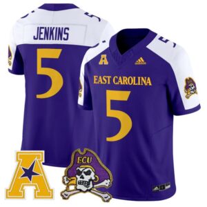 Parker Jenkins Jersey 5 East Carolina Pirates 2025 Limited Stitched Purple Alter
