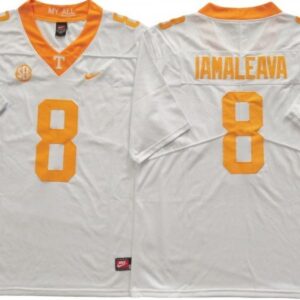 Tennessee Volunteers 8 Nico Iamaleava White Football Jersey