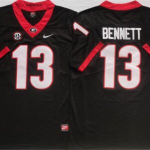 Georgia Bulldogs 13 Stetson Bennett Black Football Jersey
