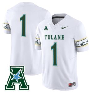 Team Jersey 1 Tulane Green Wave 2025 City Edition Vapor Stitched White