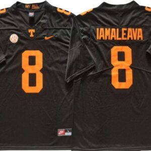 Tennessee Volunteers 8 Nico Iamaleava Black Football Jersey