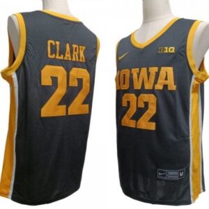 Iowa Hawkeyes 22 Caitlin Clark Gray Basketball Jersey