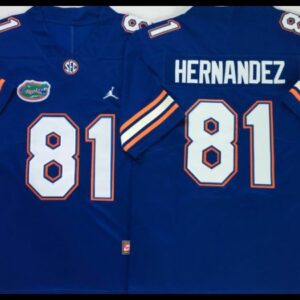 Florida Gators 81 Aaron Hernandez Blue Football Jersey