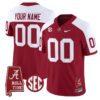 Custom Alabama Crimson Tide Jersey Name Number Throwback Map Stitched Crimson Alter