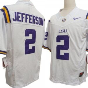 Lsu Tigers 2 Justin Jefferson White Vapor Fuse Limited Jersey