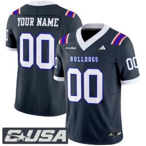 Custom Louisiana Tech Bulldogs Jersey 2025 Vapor Limited Stitched Navy