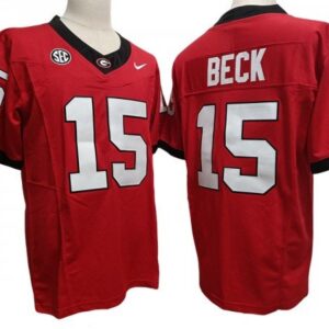 Georgia Bulldogs 15 Carson Beck Red Vapor Fuse Limited Jersey