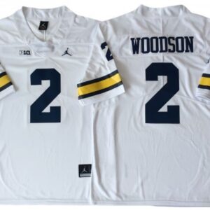Michigan Wolverines 2 Charles Woodson White Football Jersey