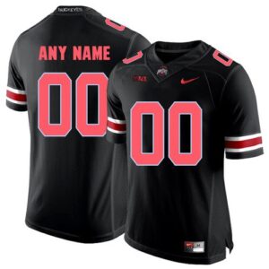 Custom Ohio State Buckeyes Jersey Name and Number NCAA College Football Red Black