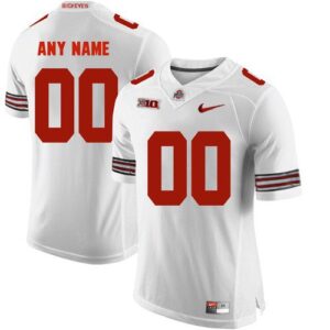 Custom Ohio State Buckeyes Jersey Name and Number NCAA College Football Replica White