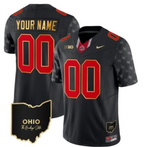 Custom Ohio State Buckeyes Jersey Name, Number College Football Stitched Alternate Black Gold Trim