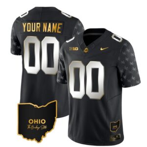 Custom Ohio State Buckeyes Jersey Name and Number College Football Alternate Gold Black Limited