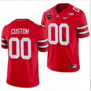 Custom Ohio State Buckeyes Jersey Name and Number Ohio Stadium Patch College Football Red