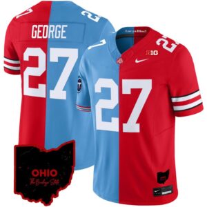 Eddie George Jersey #27 Ohio State Buckeyes Split Vapor Football Stitched