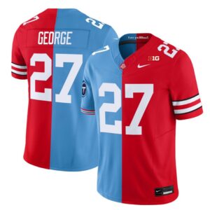 Eddie George Jersey #27 Ohio State Buckeyes Split Vapor V2 Football Stitched