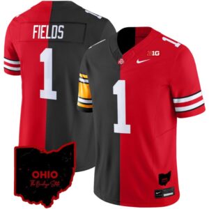 Justin Fields Jersey Steelers #1 Ohio State Buckeyes Split Vapor Football
