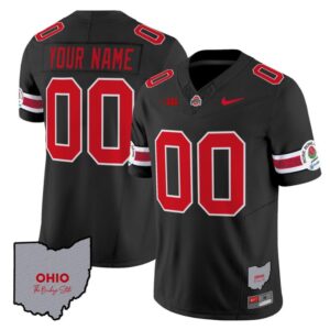 Custom Ohio State Buckeyes Jersey Rose Bowl Vapor Football Stitched V3 Black
