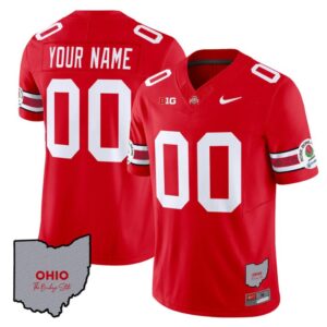 Custom Ohio State Buckeyes Jersey Rose Bowl Vapor Football Stitched V3 Red