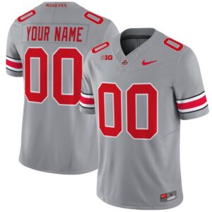 Custom Ohio State Buckeyes Jersey Name, Number Football Stitched Gray