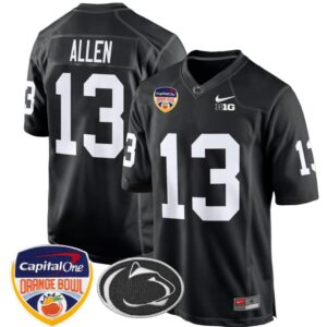 Kaytron Allen Jersey #13 Custom Penn State Orange Bowl Patch Black