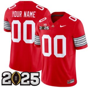 Custom Ohio State Buckeyes Jersey 'Heritage Stripe' 2025 CFP Final Red