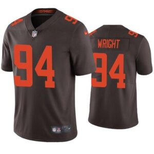 Cleveland Browns #94 Alex Wright Brown Vapor Untouchable