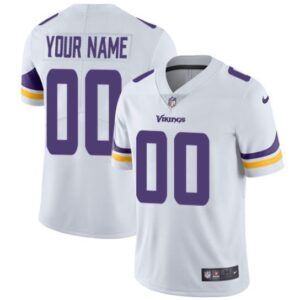 Custom Minnesota Vikings Your Name And Number White Vapor Untouchable