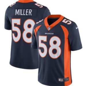 Denver Broncos #58 Von Miller Navy Vapor