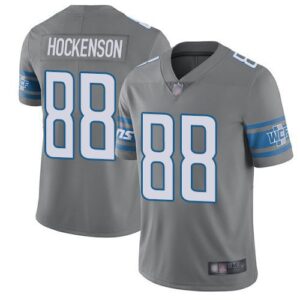 Detroit Lions #88 T.J. Hockenson Gray Rush Vapor Untouchable