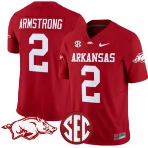 Andrew Armstrong  #2 Arkansas Razorbacks Vapor  College  Stitched Cardinal