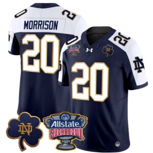 Benjamin Morrison  #20 Notre Dame 2024 Sugar Bowl Patch  Alternate